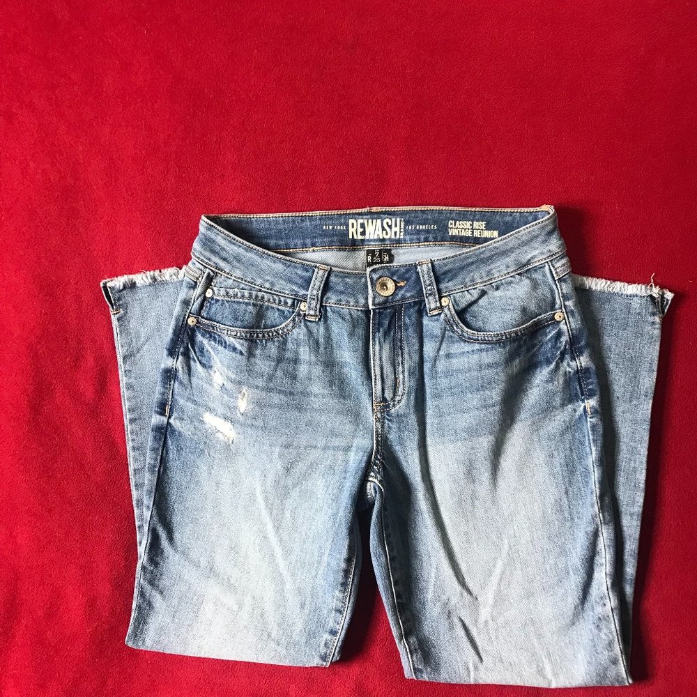 WOMEN'S NEW YORK REWASH CLASSIC RISE VINTAGE REUNION JEANS SIZE 7